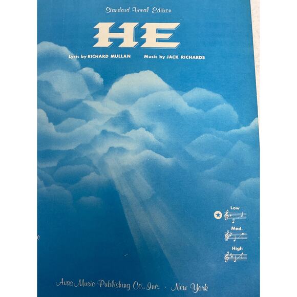 He Sheet Music Richard Mullan Jack Richards - Picture 2 of 5